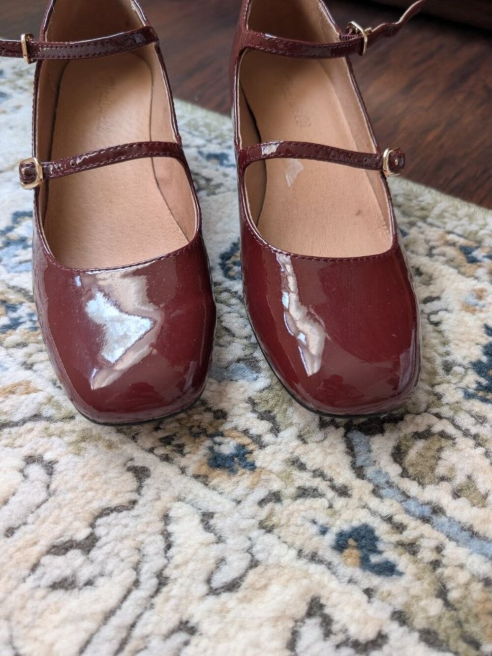 Madewell Nettie Heeled Mary Jane Size 7,5 Burgundy - Picture 6 of 12